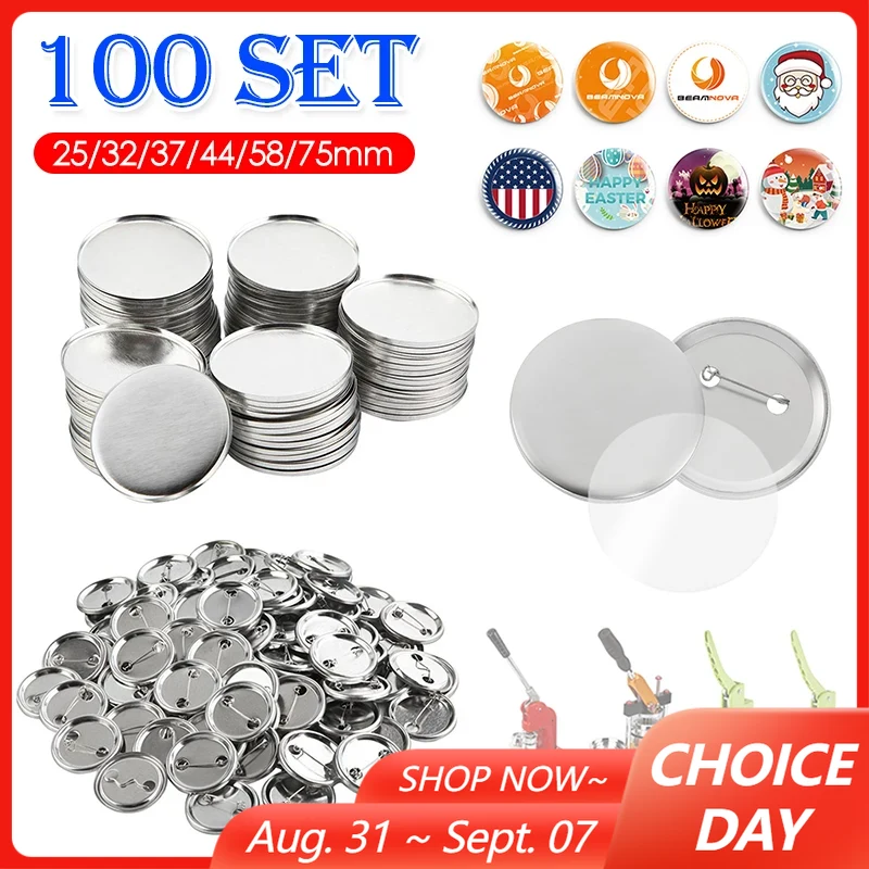 Button Badge Blank - 100 ชุด Blank Badge Pin ปุ่ม